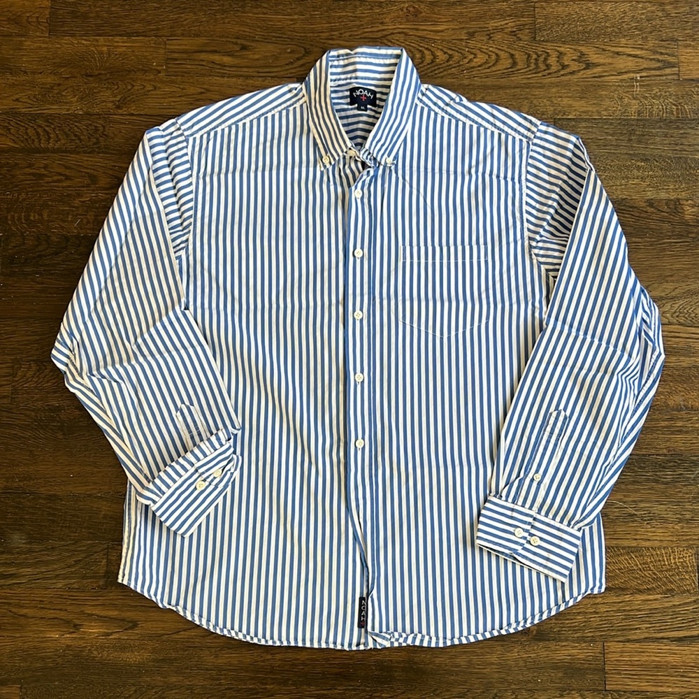 USED Noah striped button down size XL